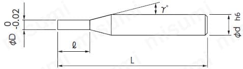 NX-25 リード25エンドミル 【追加工対応品】 外形図