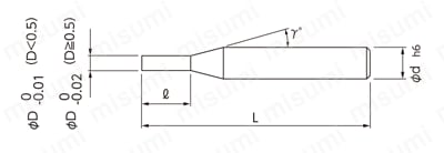 無限コーティング 2枚刃エンドミル MSE230 | 日進工具 | MISUMI(ミスミ)