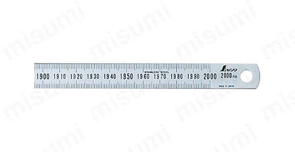 13277 | 細巾直尺 シルバー | シンワ測定 | MISUMI(ミスミ)