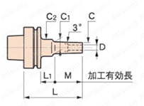 焼ばめホルダ スリムライン モノシリーズ(3°) HSK-F63タイプ 焼ばめホルダ スリムライン モノシリーズ(3°) HSK-F63タイプ