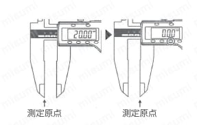 デジタルノギス 大文字 ホールド機能付 ZEROセットスイッチ