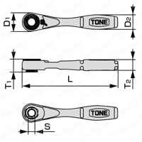ビットラチェットセット BRS20　BR外形図