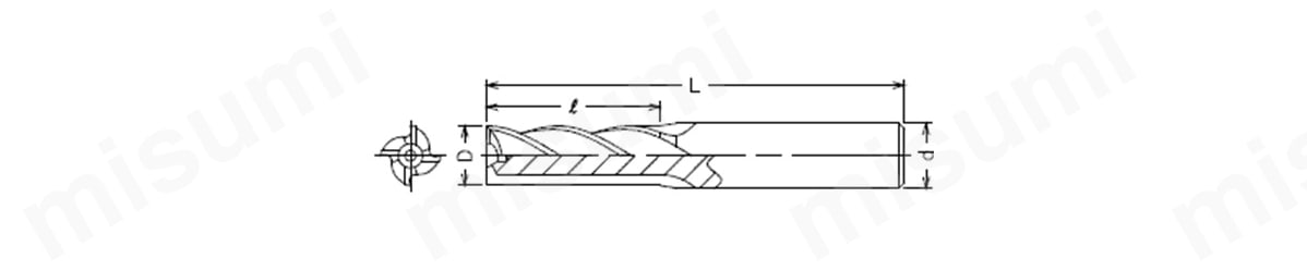 4XLF-40-250-32 | 3Sエンドミル4枚刃（特ロング刃） | フクダ精工