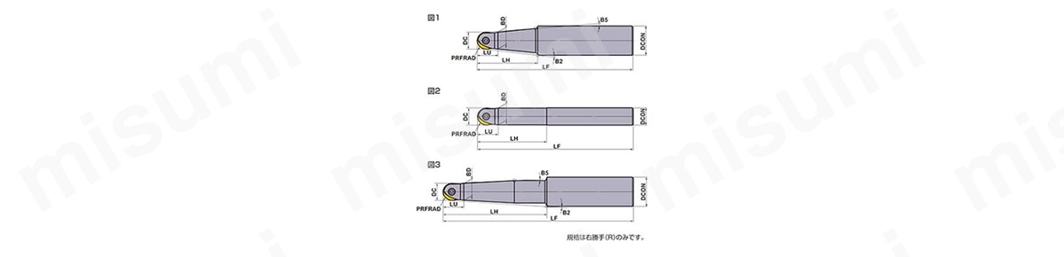 三菱 仕上げ加工用刃先交換式 SRF形ボール 鋼シャンクタイプエンドミル