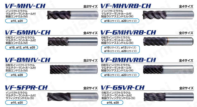 三菱マテリアル 工具 VF6MHVRBD0600R050 6枚刃インパクトミラクル制振