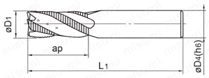 VFSFPRCH インパクトミラクルエンドミル 外形図