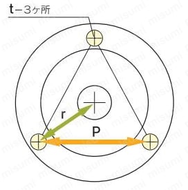 丸台型アイベル水平器（取付穴付） 外形図01