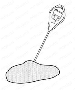 防水型中心温度計 AD-5625 使用例02