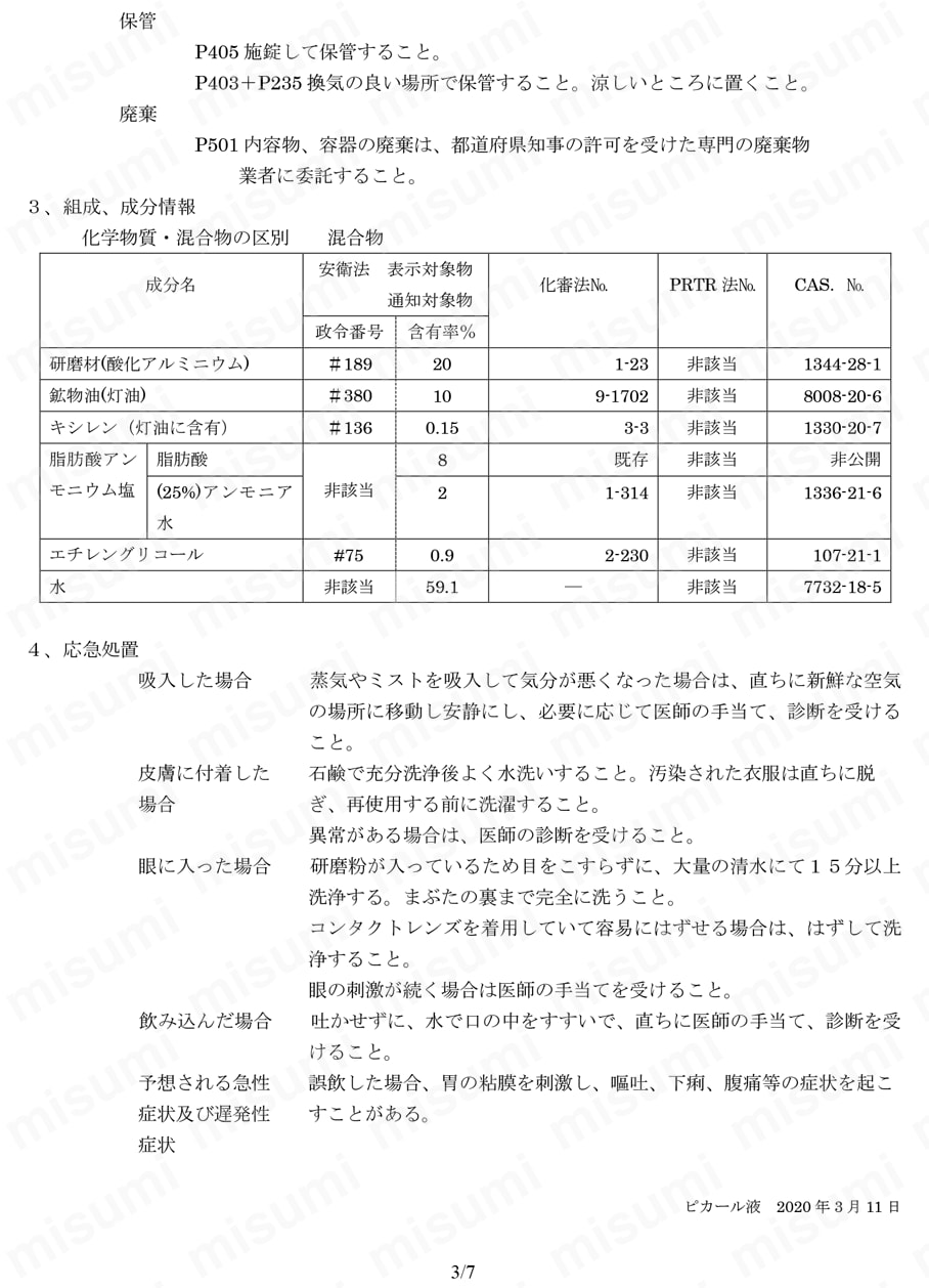 艶出し剤“ピカール液” 特許・証明書情報03