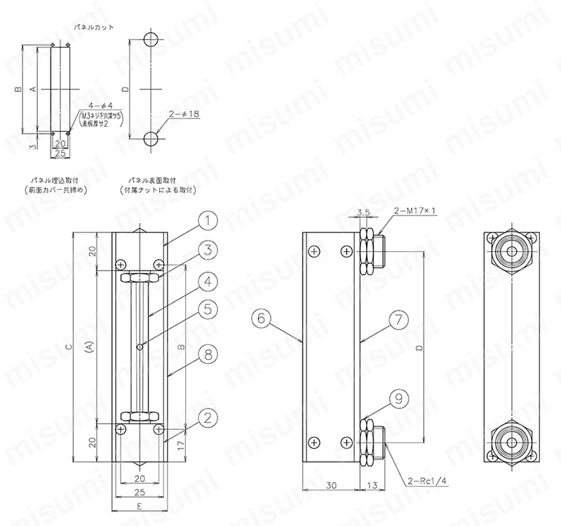 RK1400-B-2-5 | 面積式流量計 | コフロック | ミスミ | 459-0082