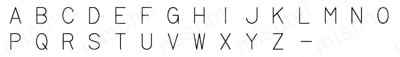 手打ちバラ刻印英字 標準書体