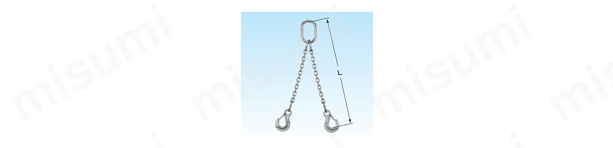 象印　SUS製スリングフック付き2本吊りセット　使用荷重0.6t - 2