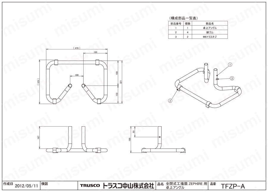 TFZP-S | 全閉式工場扇 ゼフィール用オプション | トラスコ中山