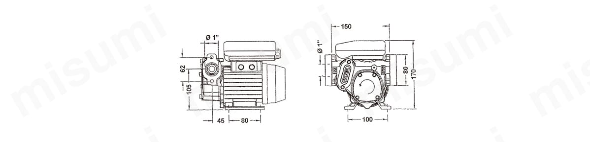 EVPD56-100 電動式ハンディポンプ（灯油軽油用） EVPシリーズ アクアシステム ミスミ 410-0441