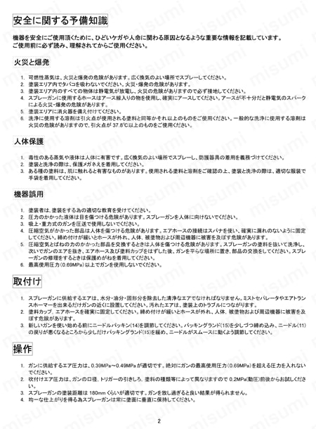 スプレーガン(吸上式)(カップ取付口:G1/4) | トラスコ中山 | MISUMI