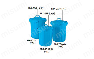 RBK-45 | バケツ型ゴミ箱 エコペール（丸型） | トラスコ中山 | ミスミ