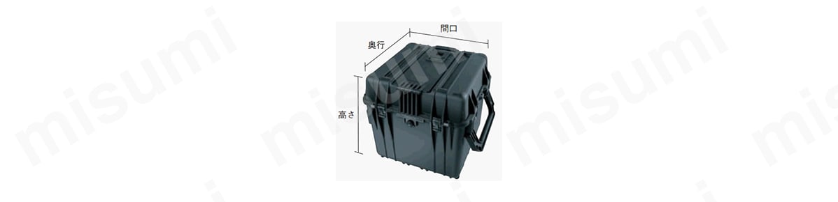 ラージケースの寸法図（型番：0340BK参照）