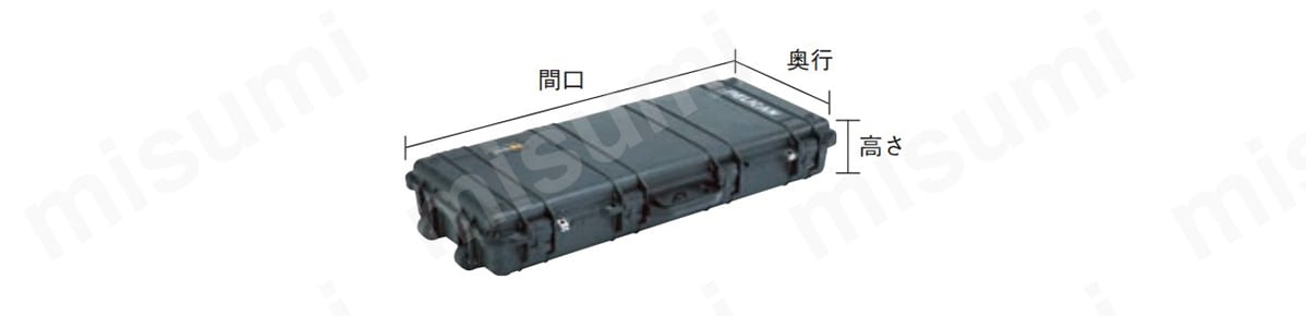 ロングケースの寸法図（型番：1700BK参照）