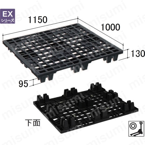 プラスチックパレット NPC PALLET 輸出梱包用・再生材・ネスティング