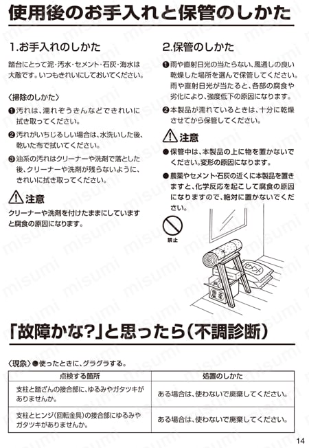 TAF-3 | アルミ製踏台（軽作業用・脚カバー付） | トラスコ中山