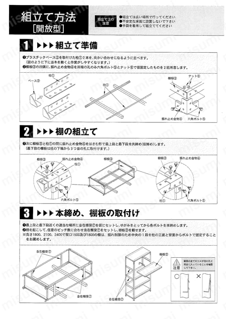 軽中量棚 TLA型 （開放型・150kgタイプ､高さ1200mm） | トラスコ中山