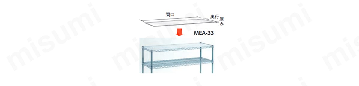 メッシュラック用アクリル板の寸法図