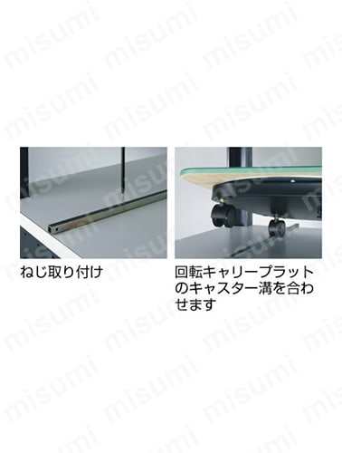 ねじ取り付け／回転キャリープラット
