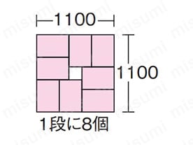 1,100角パレット（1段に8個）