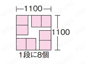 1,100角パレット（1段に8個）