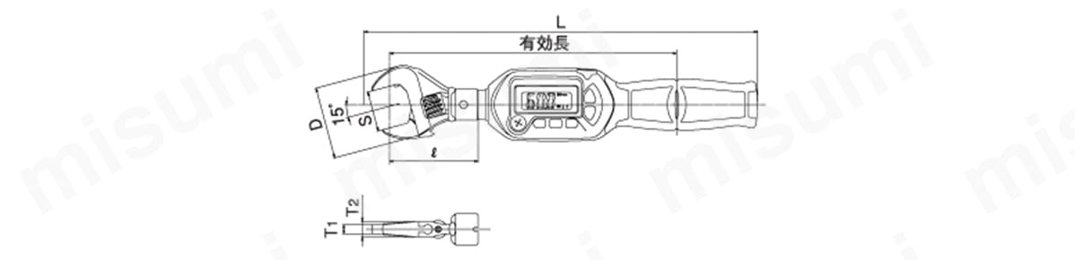 DS135-15BN | モンキ形／ラチェット形デジタルトルクレンチセット