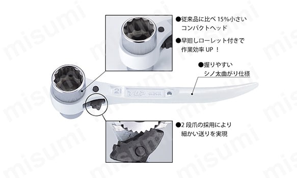 短ガチャ（コンパクトショートラチェットレンチ）:関連画像