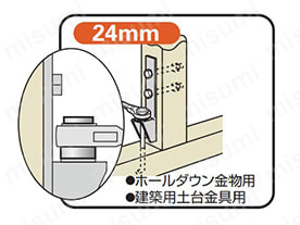 24mm（ホールダウン金物用／建築用土台金具用）