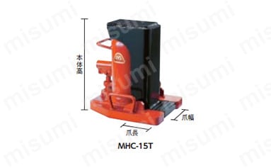 MHC-3T | 爪付ジャッキ標準タイプ | マサダ製作所 | ミスミ | 337-8454