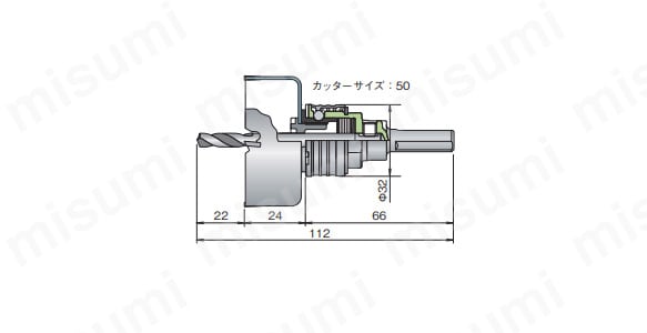 ＳＴ型超硬ホールソー 58mm ST-58-