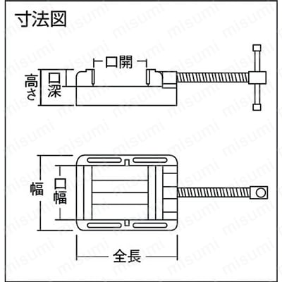 ボール盤バイス F型 外形図2
