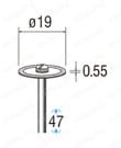 “ダイヤモンドカッティングディスク”（電着タイプ） 14045外形図