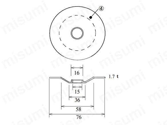 付属品：16mm→15mm 穴変換アダプター
