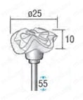 積層ソフトバフ （軸径3mm） 53741外形図