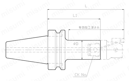 大昭和精機:CKシャンク BBT30-CKB5-63 工具 CKシャンク-
