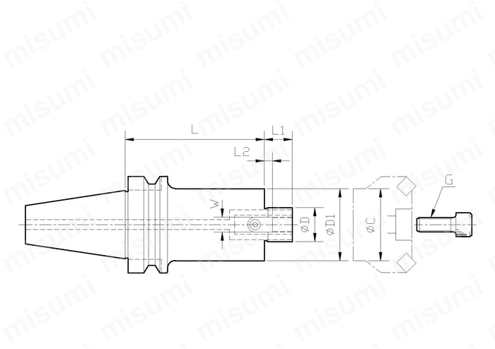 フェイスミルアーバH型 BT30/BT40/BT50番 | 大昭和精機 | MISUMI(ミスミ)