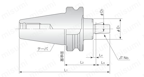 BT50-JTA6-105 | BTシャンク ジャコブステーパアーバ | ユキワ精工 