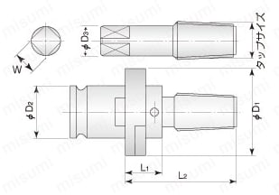 ユキワ精工:タップコレット TCN24-M14 工作 機械 部品 パーツ-