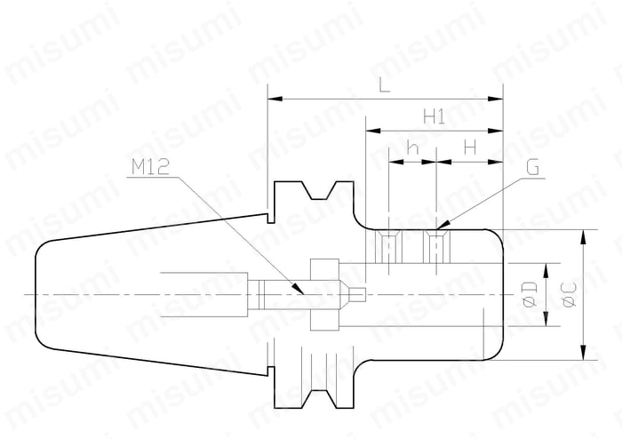 サイドロックホルダA型（エンドミル用）SLA BT30 | 日研工作所 | MISUMI(ミスミ)