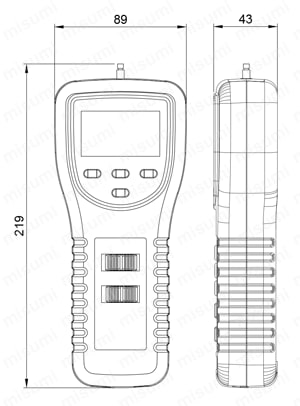デジタルフォースゲージ FG-5005 外形図
