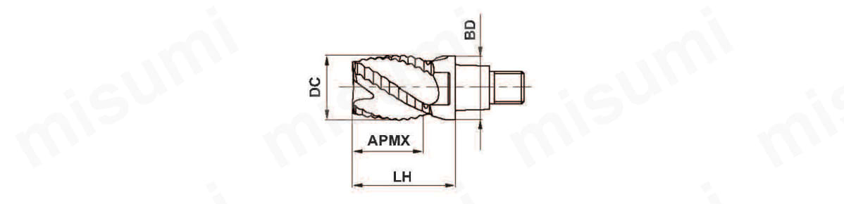 IMX-R4F 4枚刃ラフィングヘッド | 三菱マテリアル | MISUMI(ミスミ)