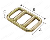 トメロン金具 RARタイプ外観図