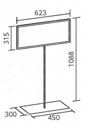 868-32A | 標識用スタンド 300×600mm用 | ユニット | ミスミ | 371-8328