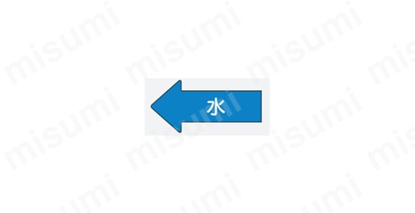 JIS配管識別方向表示ステッカー　矢印型（流体名入り）:関連画像