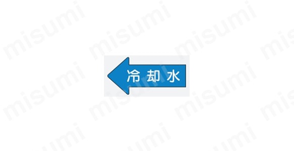 JIS配管識別方向表示ステッカー　矢印型（流体名入り）:関連画像