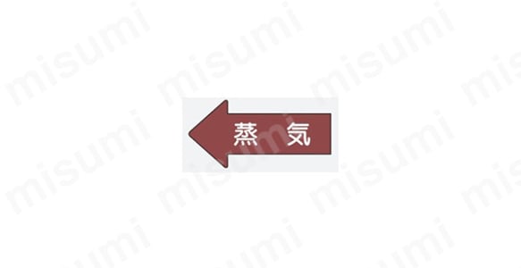 JIS配管識別方向表示ステッカー　矢印型（流体名入り）:関連画像